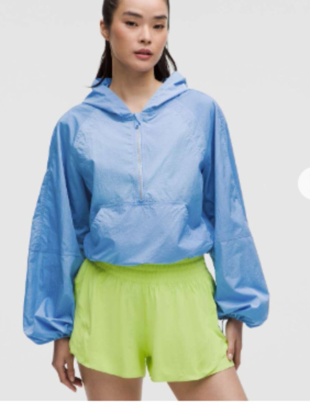 NWT Lululemon Scuba Cropped Anorak Windbreaker Jacket Size 4 Pool Blue